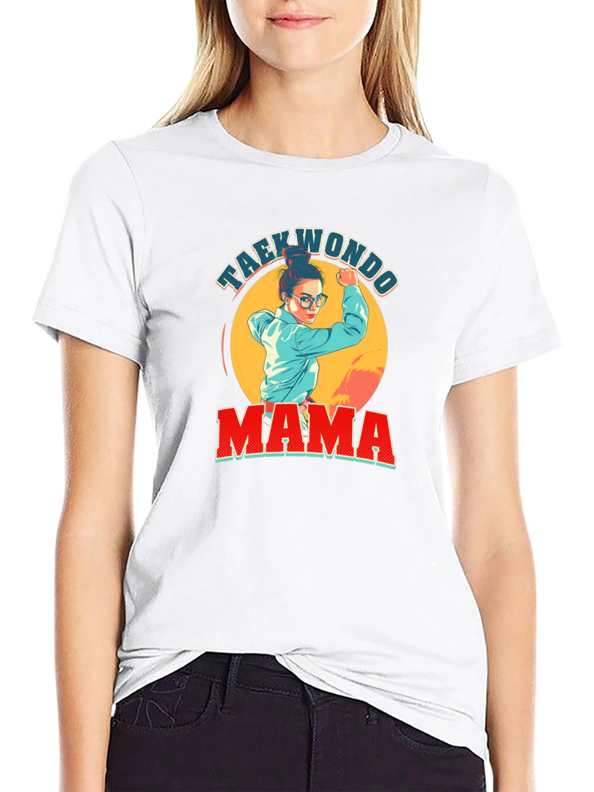 Taekwondo Mama Graphic T-Shirt - Black