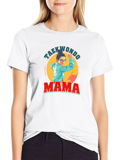 Taekwondo Mama Graphic T-Shirt - Black