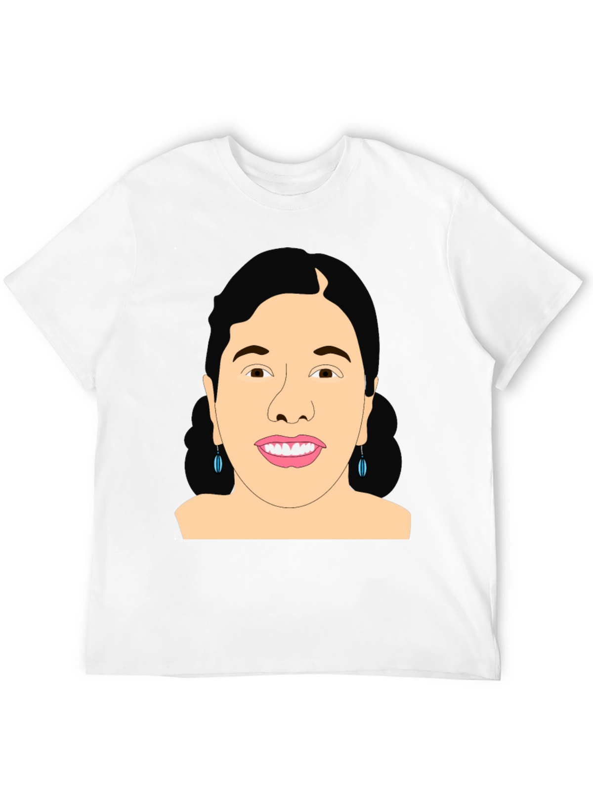 Graphic Woman Portrait Black T-Shirt