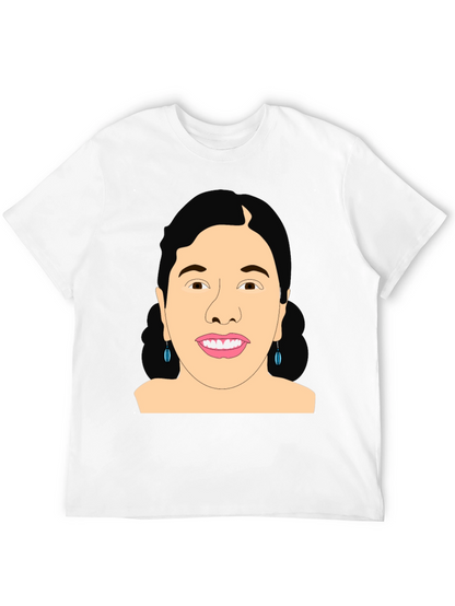 Graphic Woman Portrait Black T-Shirt