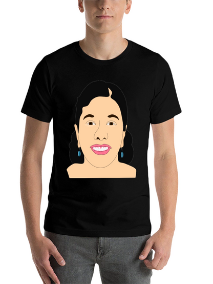 Graphic Woman Portrait Black T-Shirt