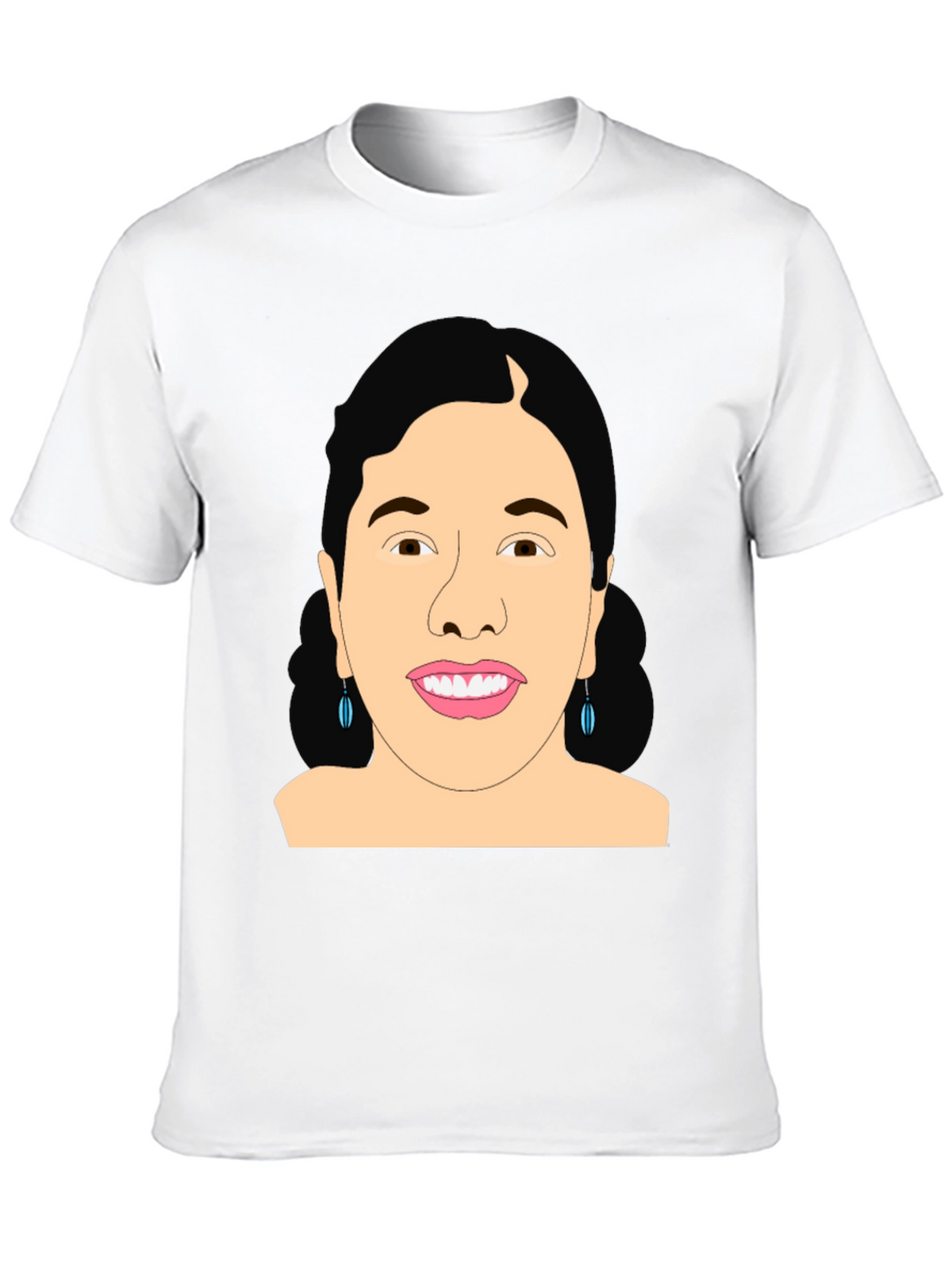 Graphic Woman Portrait Black T-Shirt