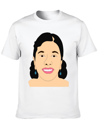 Graphic Woman Portrait Black T-Shirt