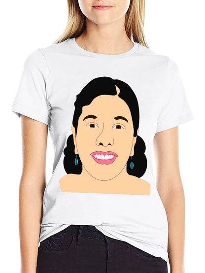 Graphic Woman Portrait Black T-Shirt