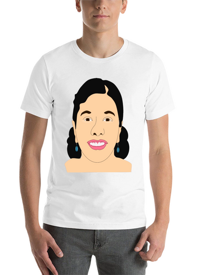 Graphic Woman Portrait Black T-Shirt