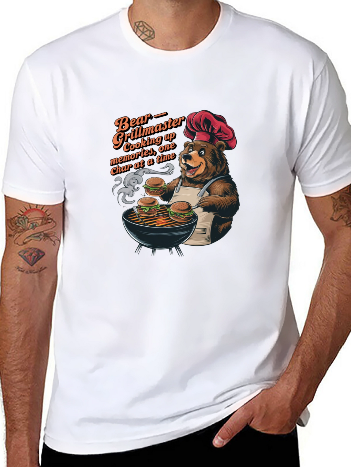 Bear Grillmaster T-Shirt: One Char at a Time!