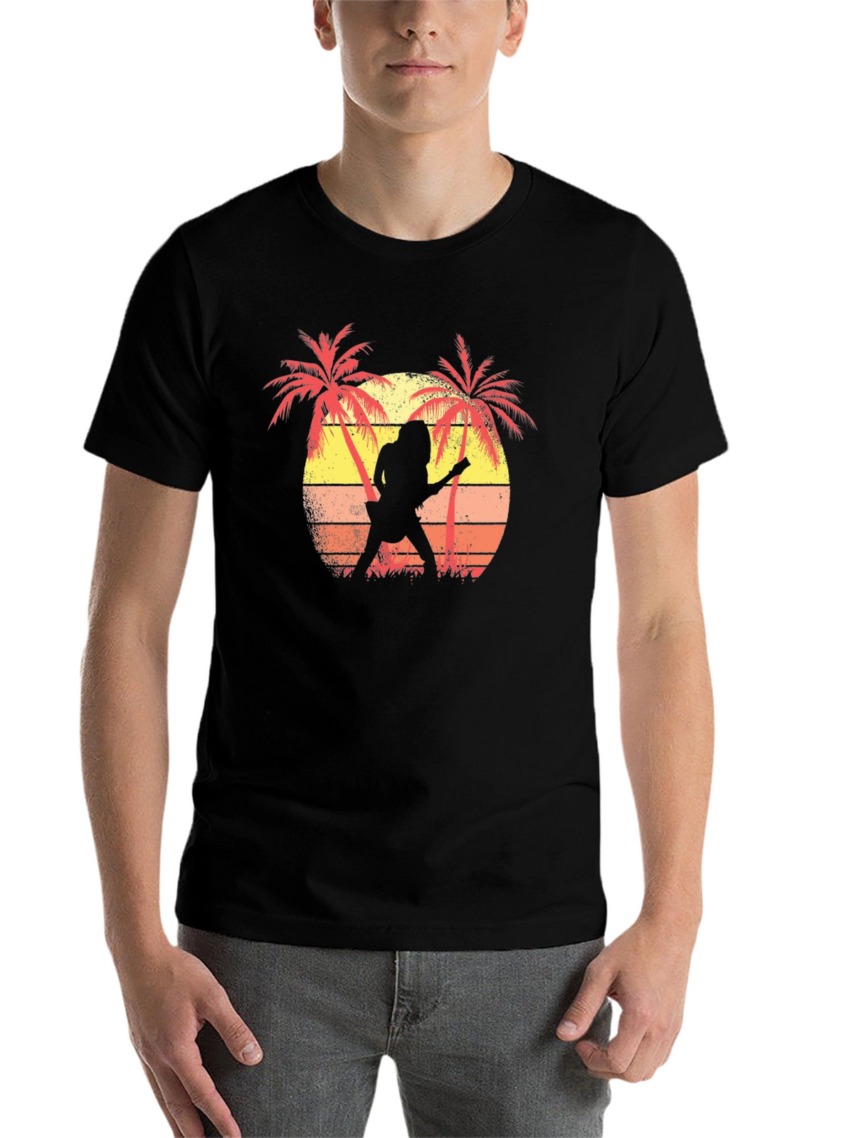 Sunset Guitarist Graphic T-Shirt