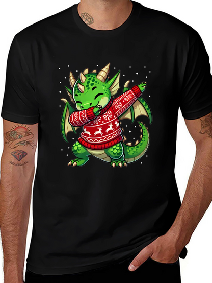Dabbing Dragon Christmas T-Shirt