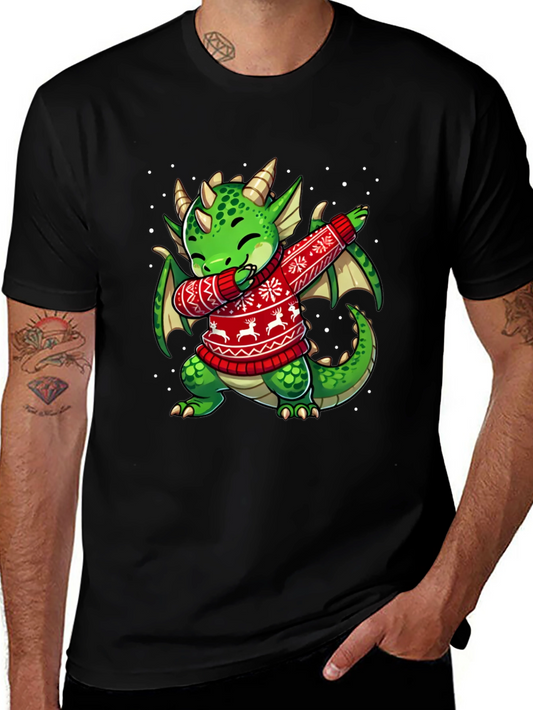 Dabbing Dragon Christmas T-Shirt