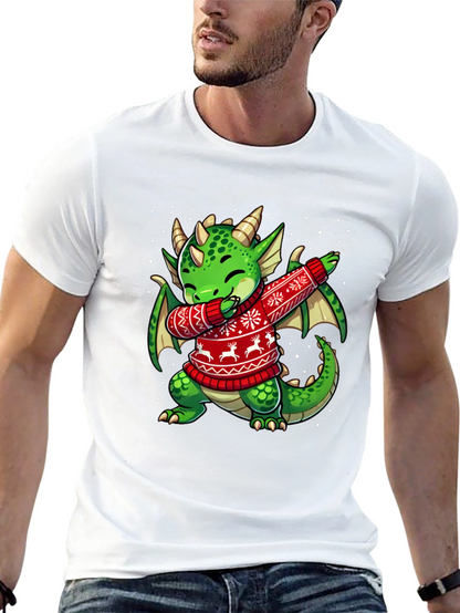 Dabbing Dragon Christmas T-Shirt