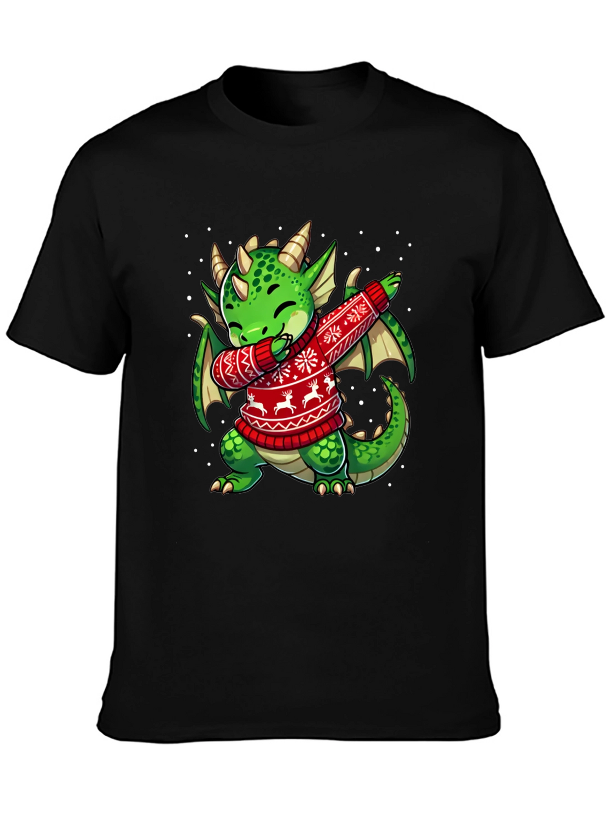 Dabbing Dragon Christmas T-Shirt