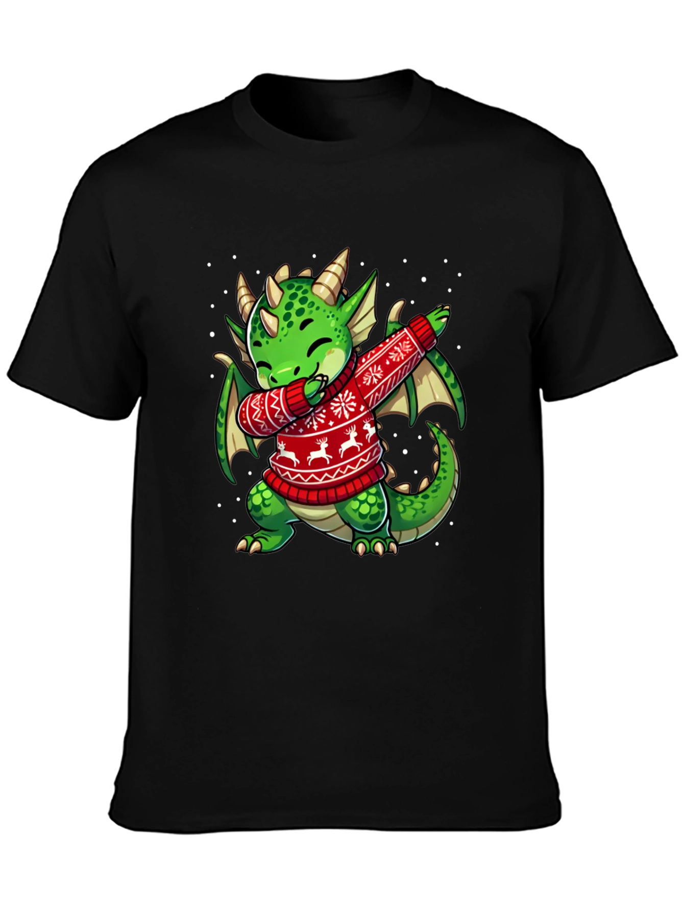 Dabbing Dragon Christmas T-Shirt