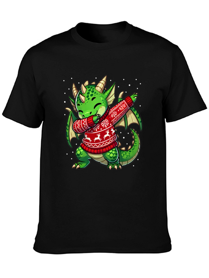 Dabbing Dragon Christmas T-Shirt