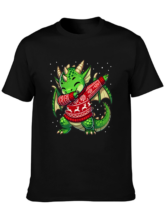 Dabbing Dragon Christmas T-Shirt