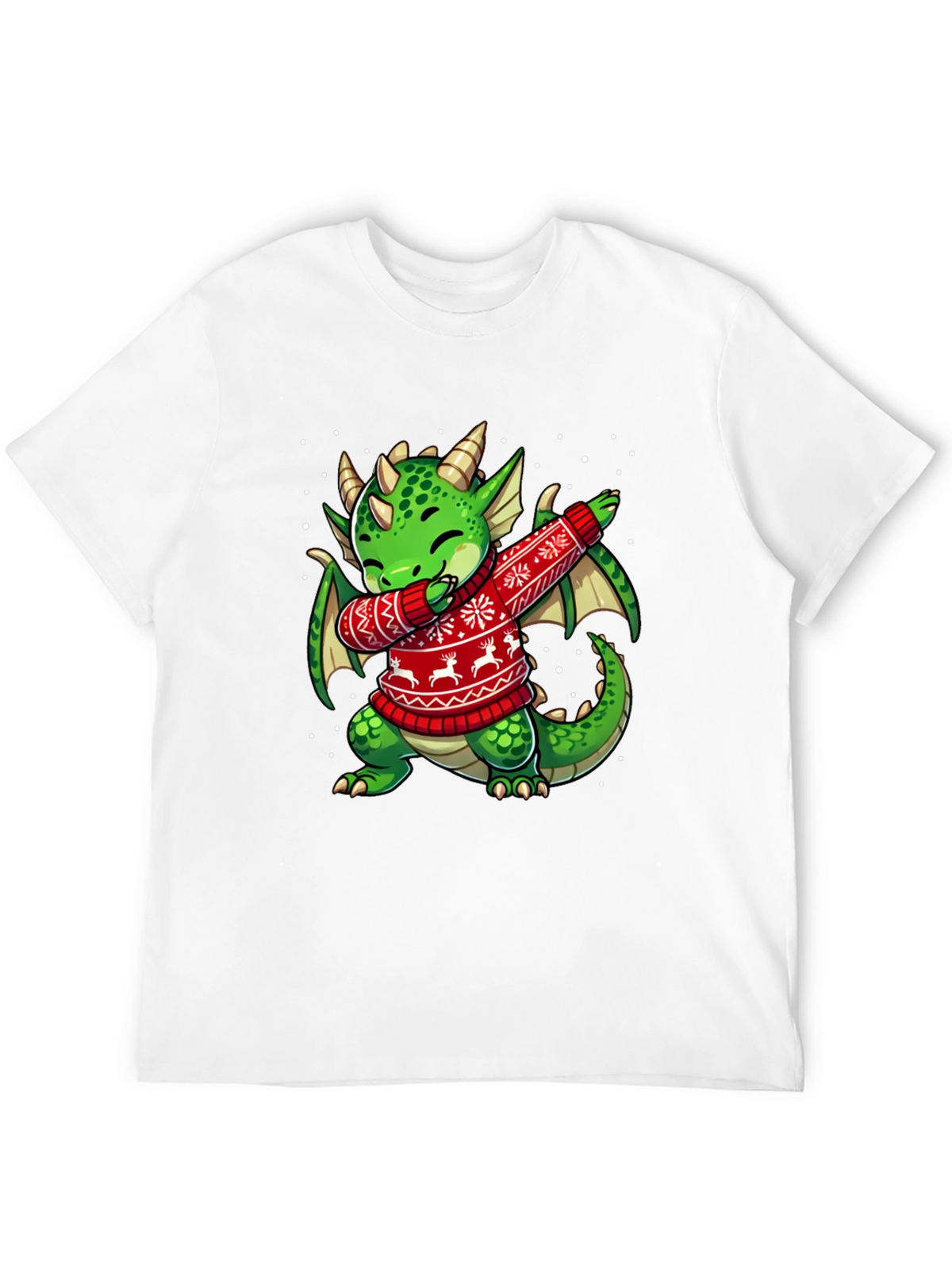 Dabbing Dragon Christmas T-Shirt
