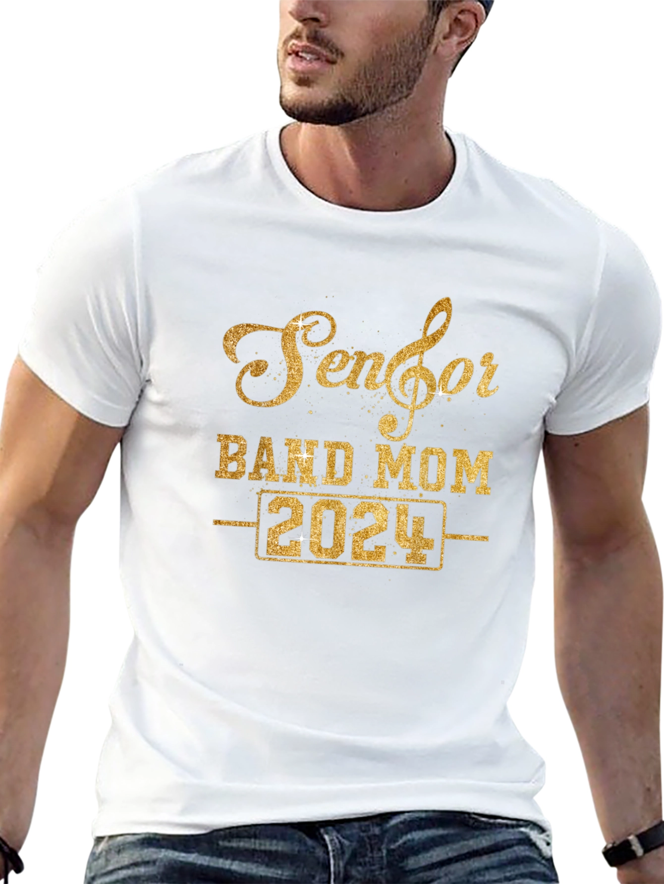 Senior Band Mom 2024 Black T-Shirt