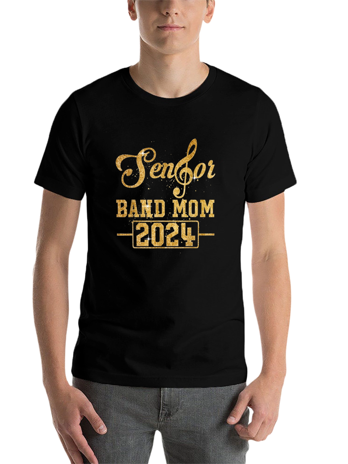 Senior Band Mom 2024 Black T-Shirt