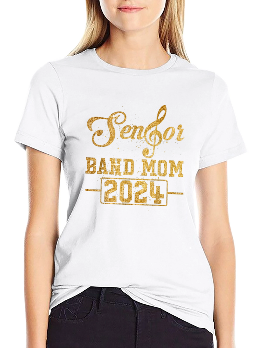 Senior Band Mom 2024 Black T-Shirt
