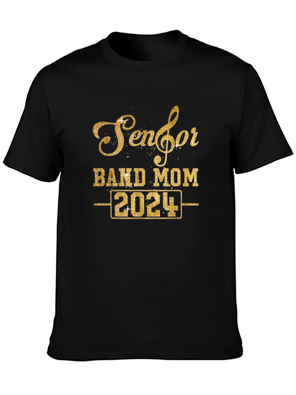 Senior Band Mom 2024 Black T-Shirt