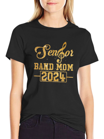 Senior Band Mom 2024 Black T-Shirt