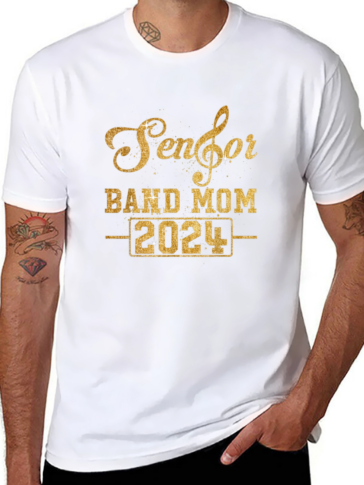 Senior Band Mom 2024 Black T-Shirt