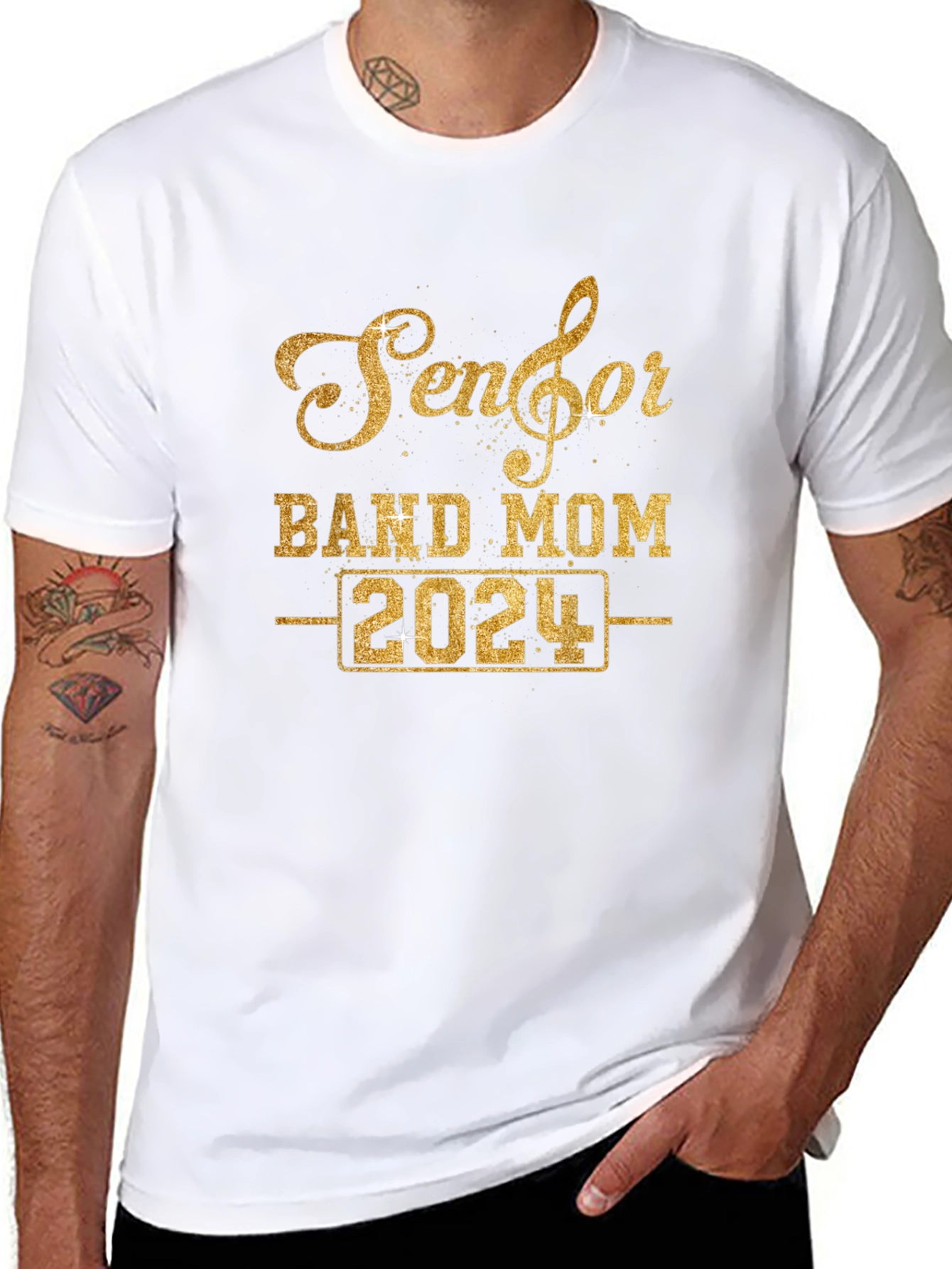 Senior Band Mom 2024 Black T-Shirt