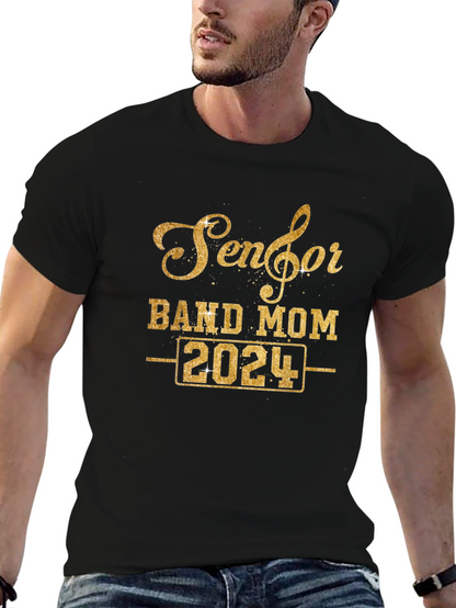Senior Band Mom 2024 Black T-Shirt