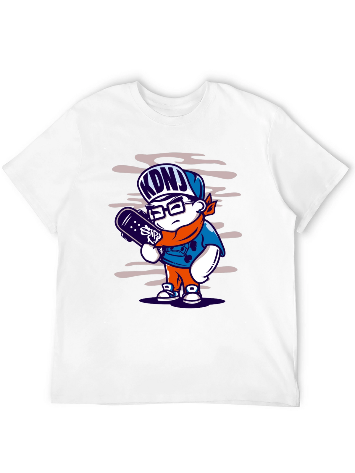 Cartoon Skater Graphic T-Shirt
