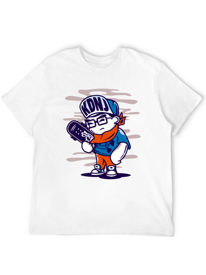 Cartoon Skater Graphic T-Shirt