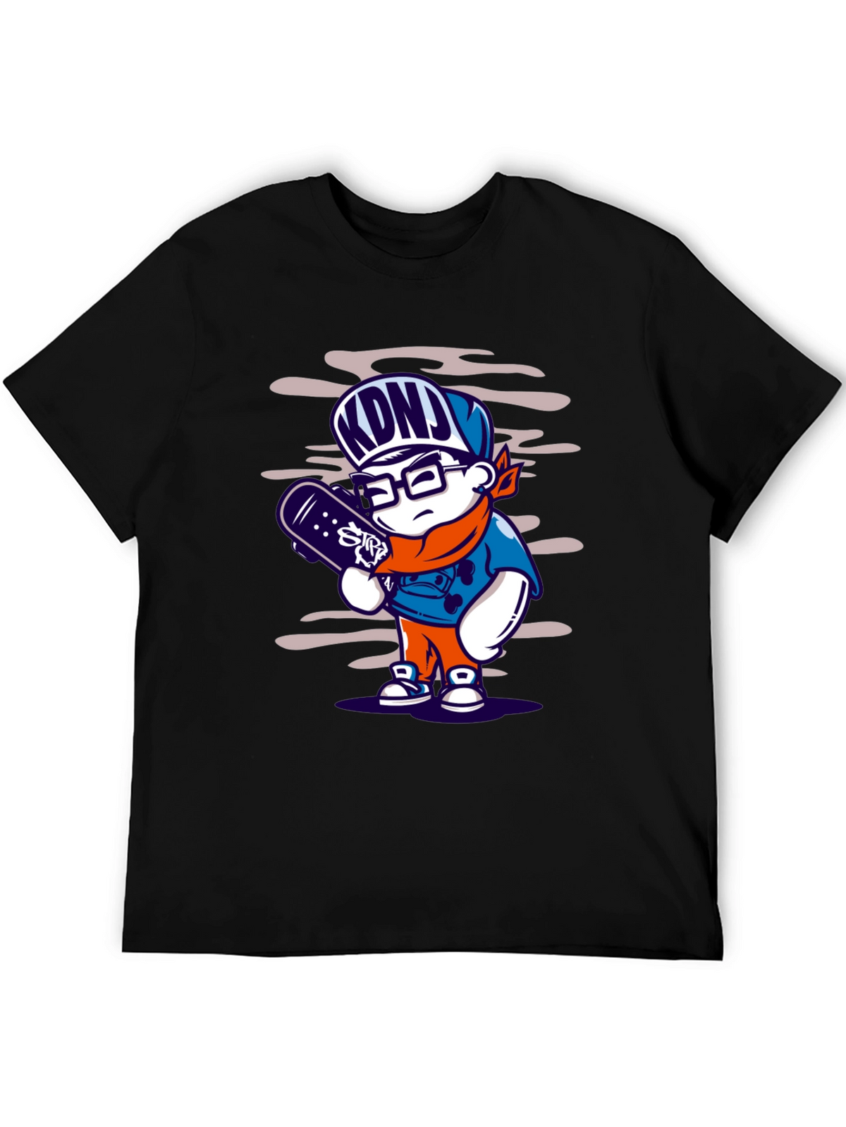 Cartoon Skater Graphic T-Shirt