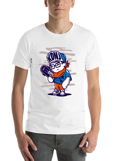Cartoon Skater Graphic T-Shirt