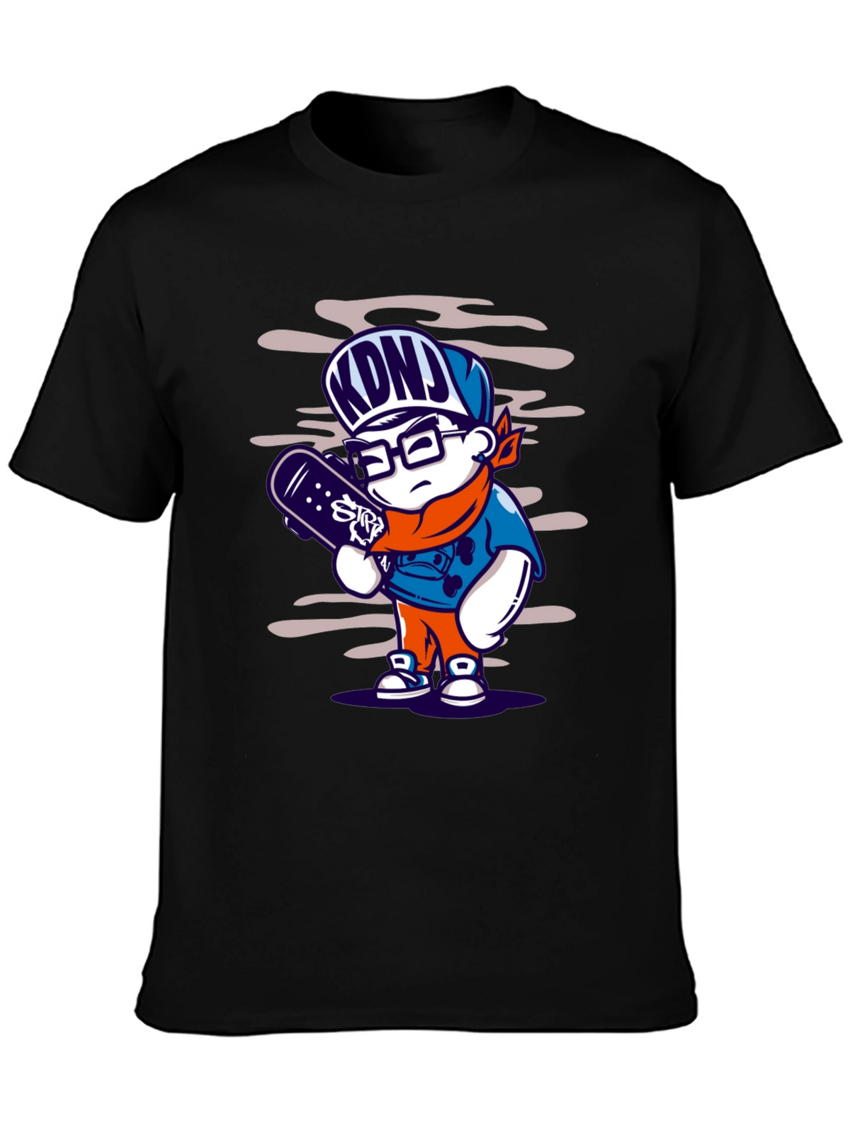 Cartoon Skater Graphic T-Shirt