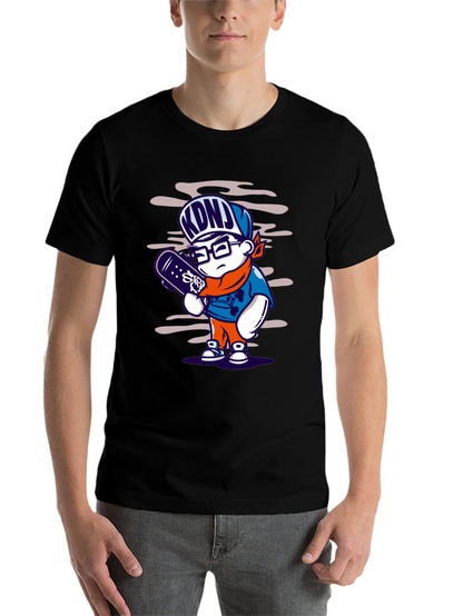 Cartoon Skater Graphic T-Shirt