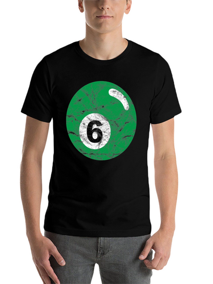 Green Number 6 Billiard Ball T-Shirt