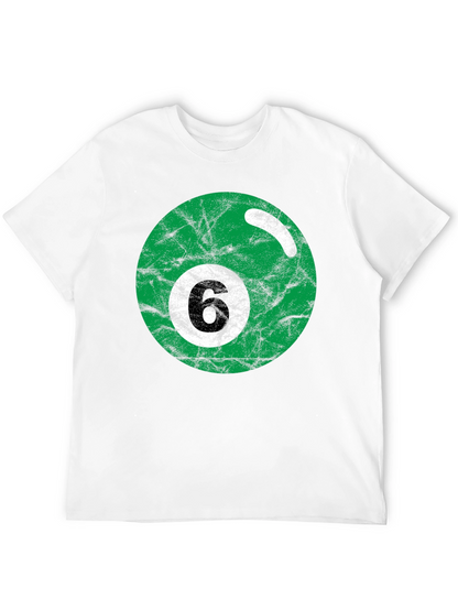 Green Number 6 Billiard Ball T-Shirt
