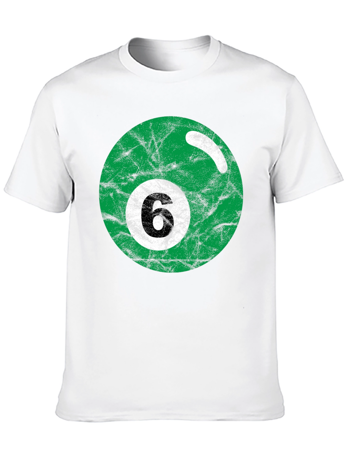 Green Number 6 Billiard Ball T-Shirt
