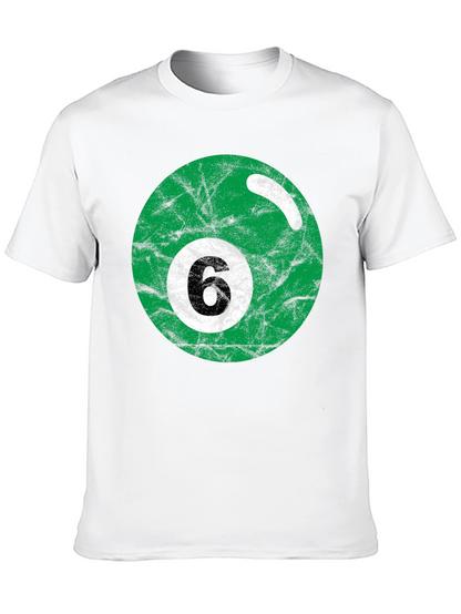 Green Number 6 Billiard Ball T-Shirt