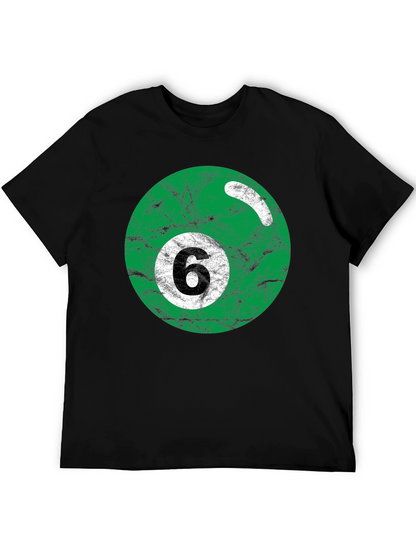 Green Number 6 Billiard Ball T-Shirt