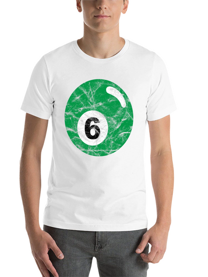 Green Number 6 Billiard Ball T-Shirt