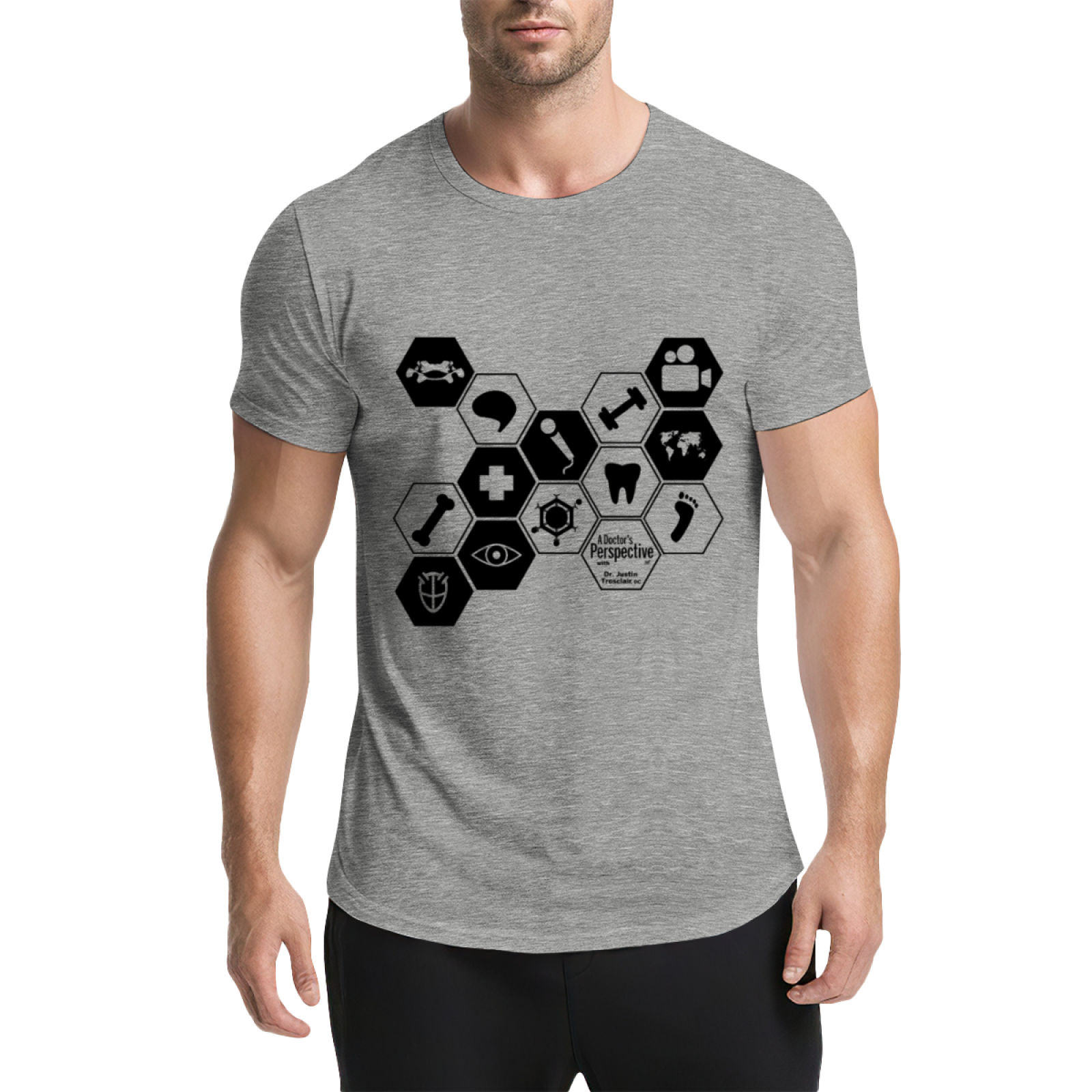 Hexagonal Medical Symbol Graphic Tee for Medical Staff & Students