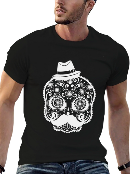Stylish Black Sugar Skull T-Shirt