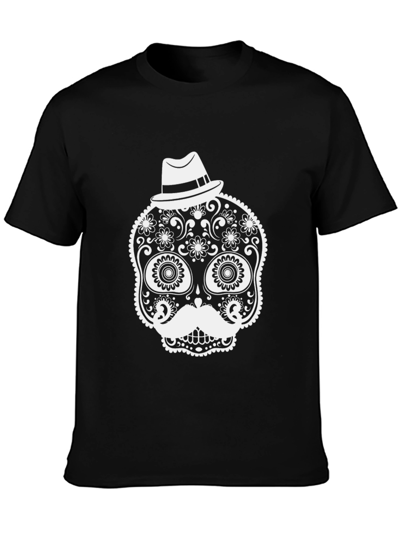 Stylish Black Sugar Skull T-Shirt