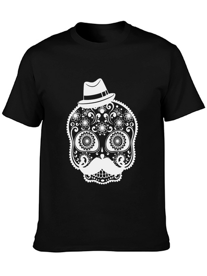 Stylish Black Sugar Skull T-Shirt