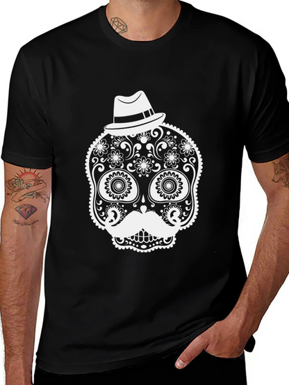 Stylish Black Sugar Skull T-Shirt