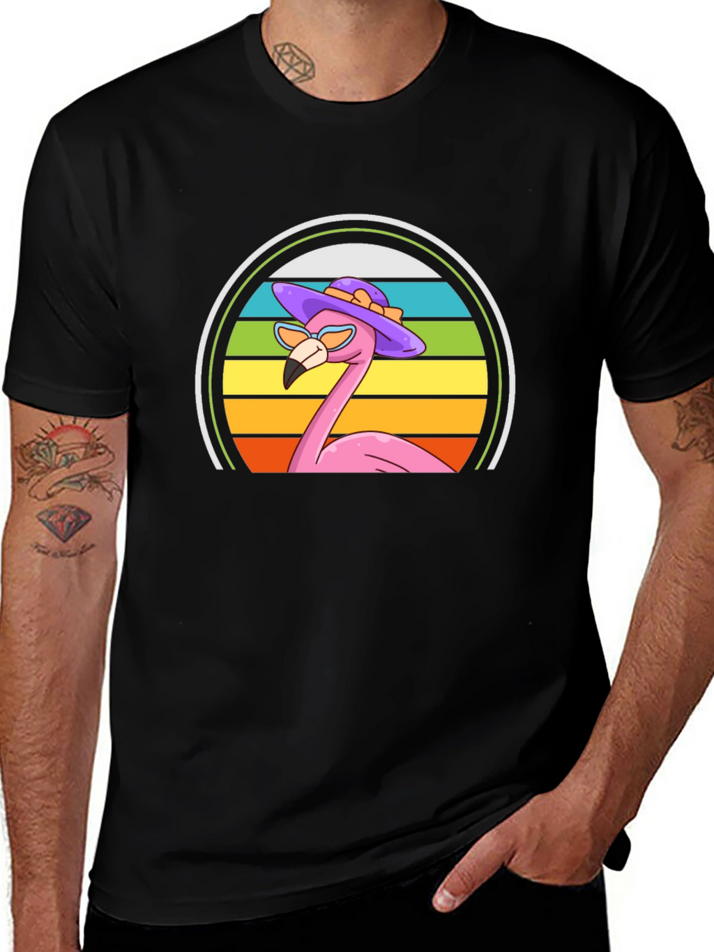 Flamingo Sunset Graphic Tee