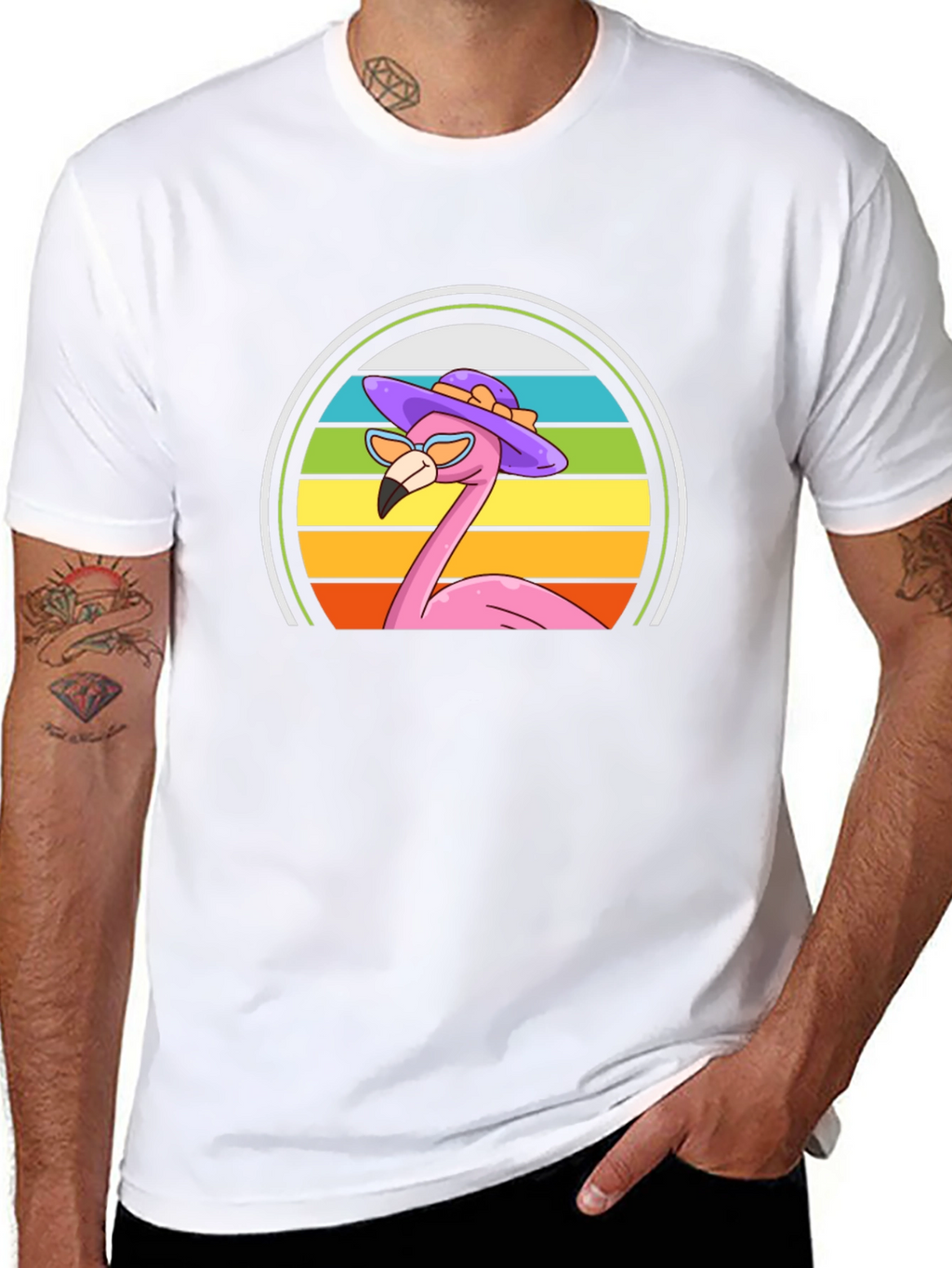 Flamingo Sunset Graphic Tee