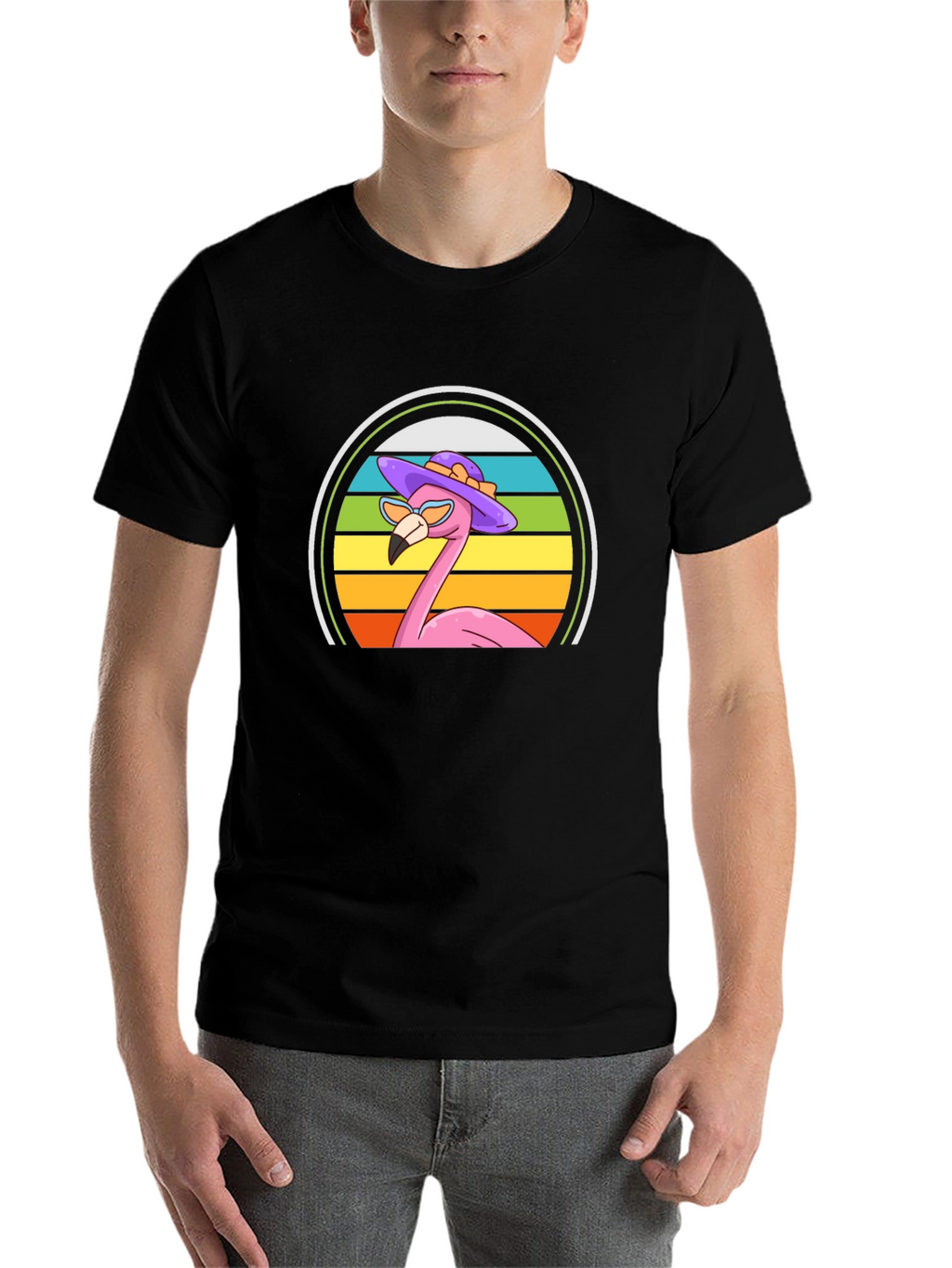 Flamingo Sunset Graphic Tee