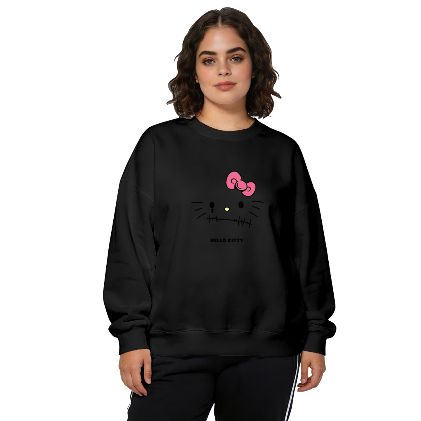 Spooky Stitched?Face Hello Kitty Halloween Crewneck Sweatshirt