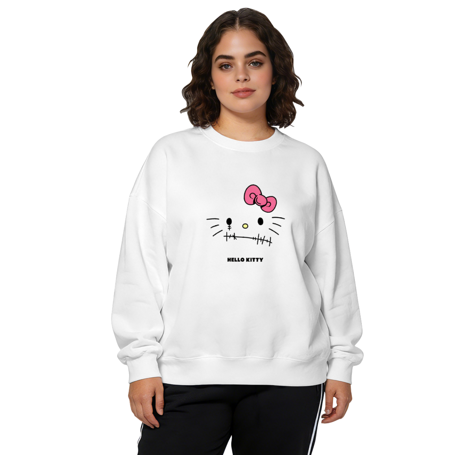 Spooky Stitched?Face Hello Kitty Halloween Crewneck Sweatshirt