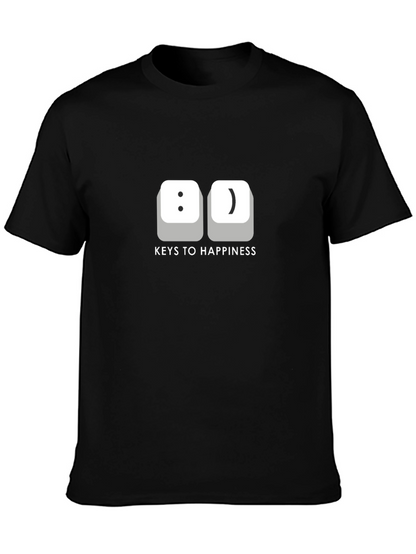 Keys to Happiness T-Shirt -  Funny Computer Geek Tee